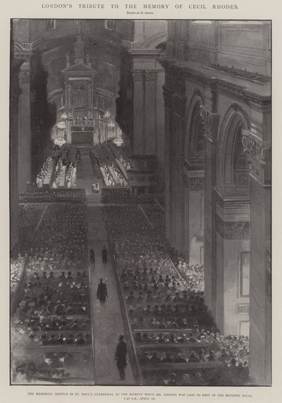 Londons Tribut an das Andenken an Cecil Rhodes von G.S. Amato